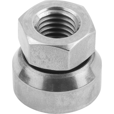 Kipp Hex Nut, M16, Stainless Steel, Not Graded, Bright Zinc Plated, 7.70 mm Ht K0794.816
